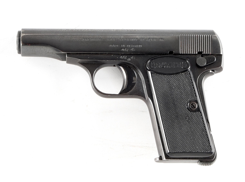 (C) BROWNING MODEL 1955 SEMI AUTOMATIC PISTOL WITH BOX.