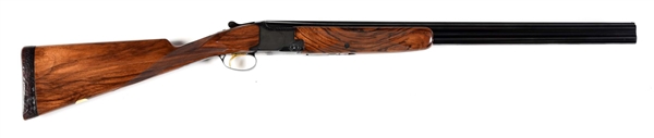 (C) CUSTOM STOCKED BROWNING SUPERPOSED OVER UNDER 12 GAUGE SHOTGUN.