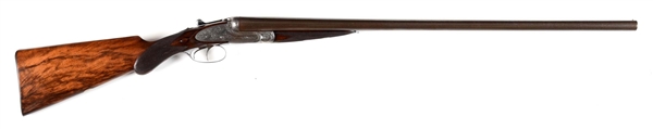 (A) W & C SCOTT MONTE CARLO SIDE BY SIDE SHOTGUN.