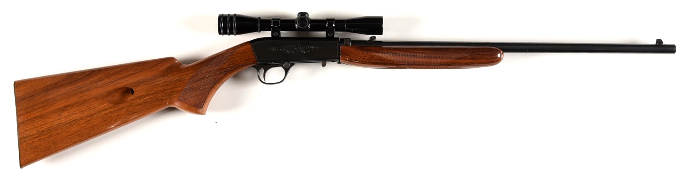 (C) BELGIAN BROWNING SA22 SEMI-AUTOMATIC RIFLE WITH CASE.