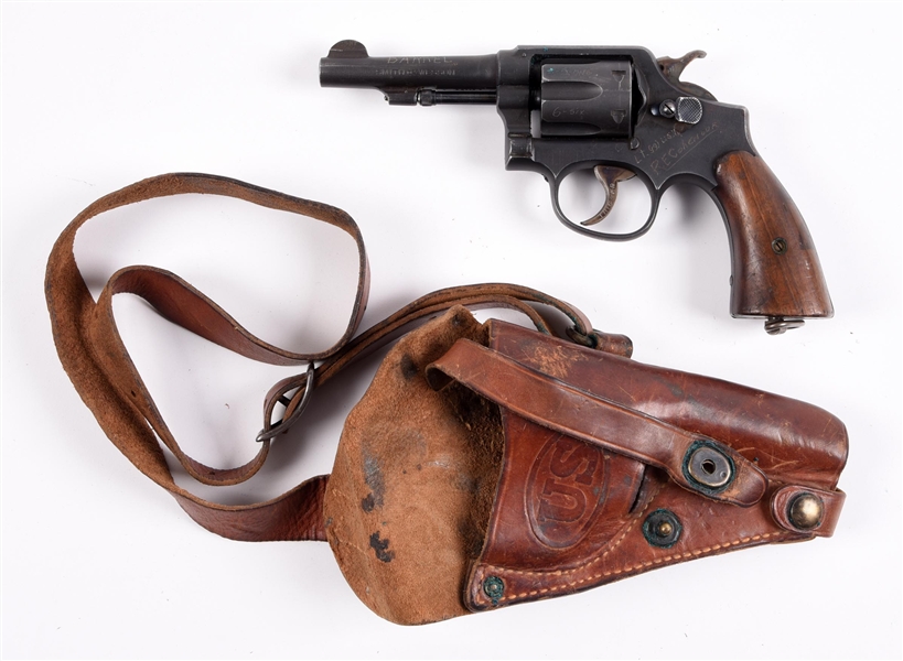 (C) USS TENNESEE ATTRIBUTED SMITH AND WESSON VICTORY DOUBLE ACTION REVOLVER INSCRIBED TO USN LT. R.E. COHENOUR.