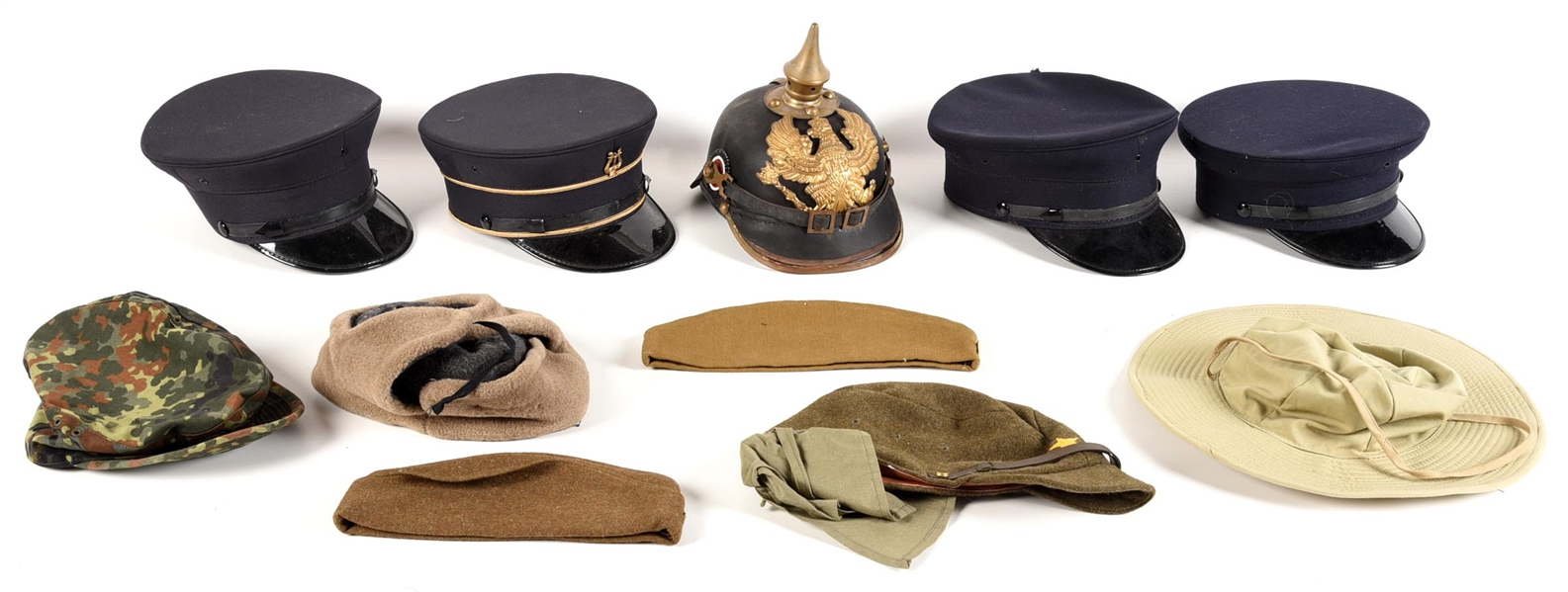 LOT OF VARIOUS MILITARY STYLE HEADGEAR. 