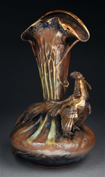 AMPHORA PHEASANT VASE. 