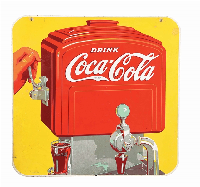 DRINK COCA-COLA PORCELAIN SIGN.