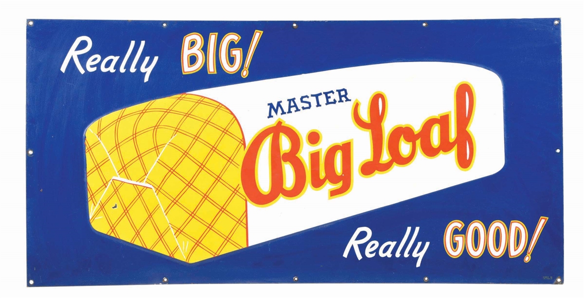 MASTER BIG LOAF BREAD PORCELAIN SIGN.