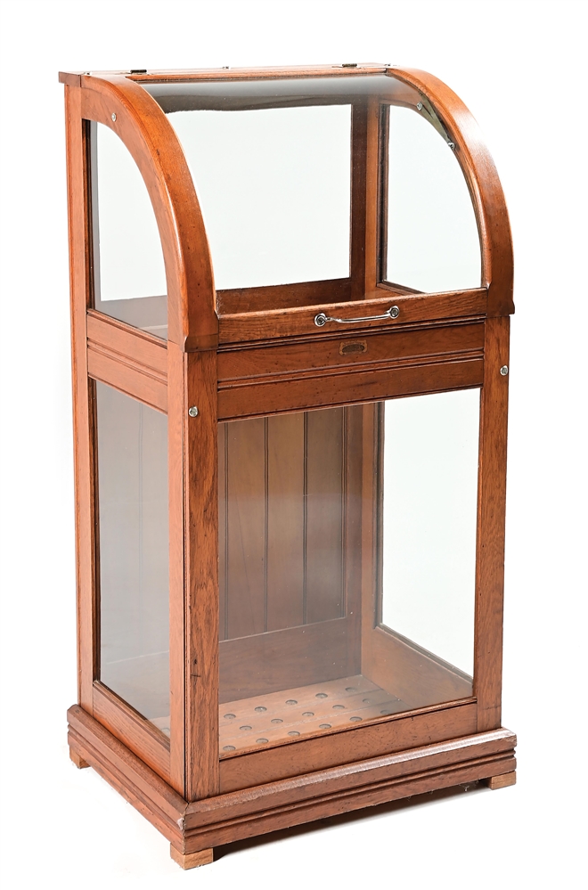 LARGE STANDING CANE DISPLAY CABINET.