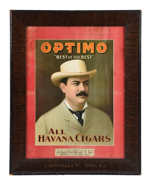 OPTIMO CIGARS ADVERTISING POSTER