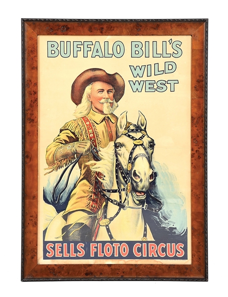 BUFFALO BILLS WILD WEST SELLS FLOTO CIRCUS LITHOGRAPH