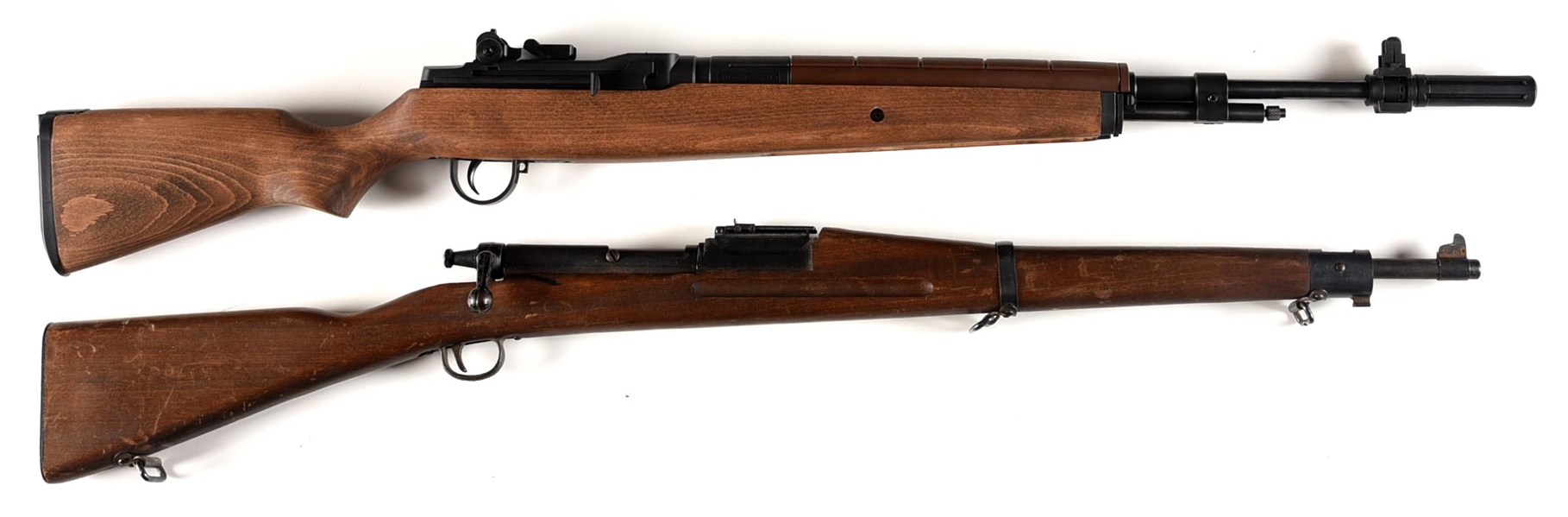 LOT OF 2: SPRINGFIELD M1A PELLET RIFLE AND M1903 BOLT ACTION TRAINER.