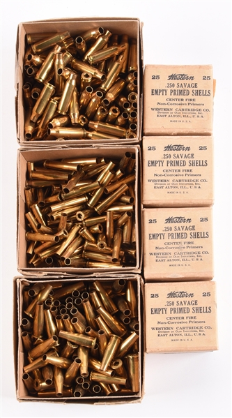 LOT OF 7: BOXES OF BRASS.
