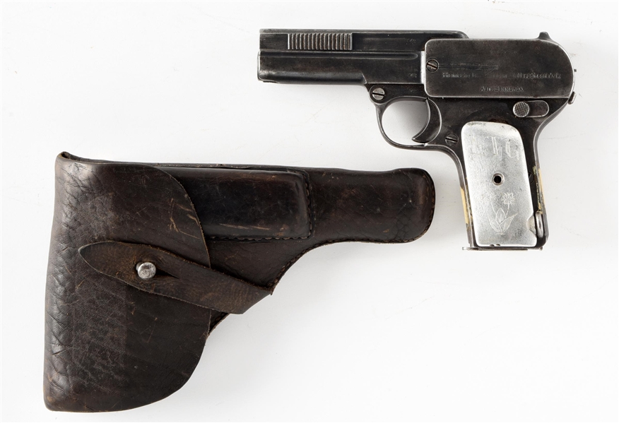 (C) DREYSE MODEL 1907 SEMI AUTOMATIC PISTOL WITH HOLSTER.
