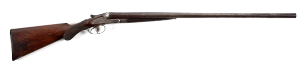 (C) MANHATTAN ARMS CO. 12 GAUGE SIDE BY SIDE SHOTGUN.