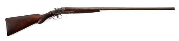 (A) HENRY TOLLEY 12 GAUGE SIDE BY SIDE SHOTGUN.