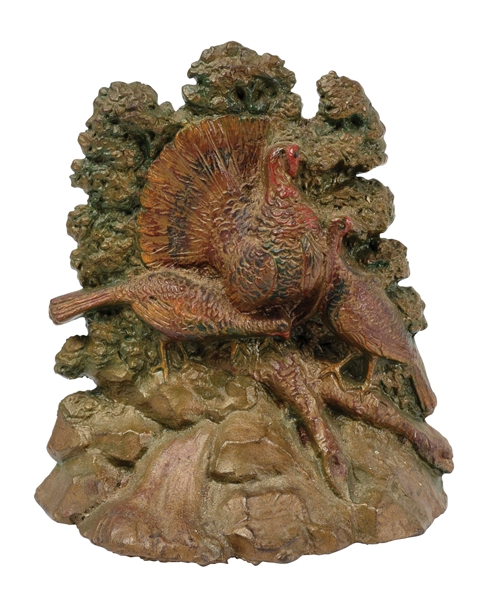 RARE CAST IRON TURKEY DOOR STOP