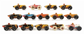 LOT OF 14: VARIOUS MARX PRE-WAR TIN LITHO WIND-UP RACE CARS