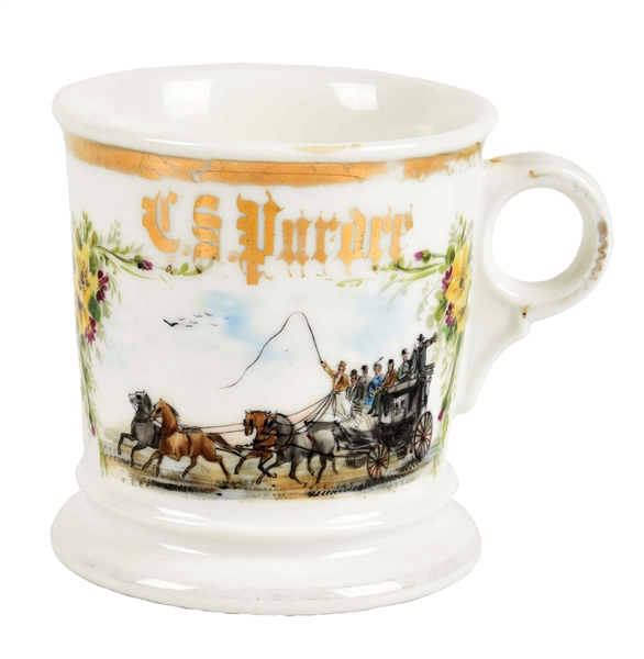 HORSE-DRAWN CARRIAGE SHAVING MUG