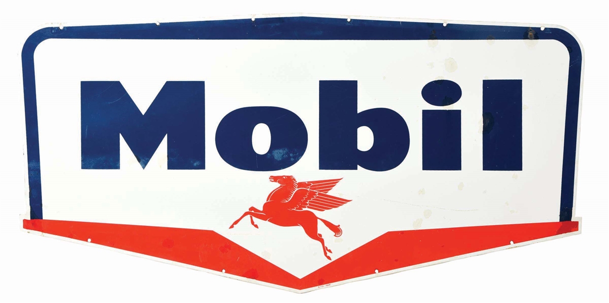 MOBILE OIL SIGN W/ PEGASUS GRAPHIC. 