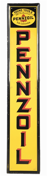 PENNZOIL SAFE LUBRICATION SIGN.