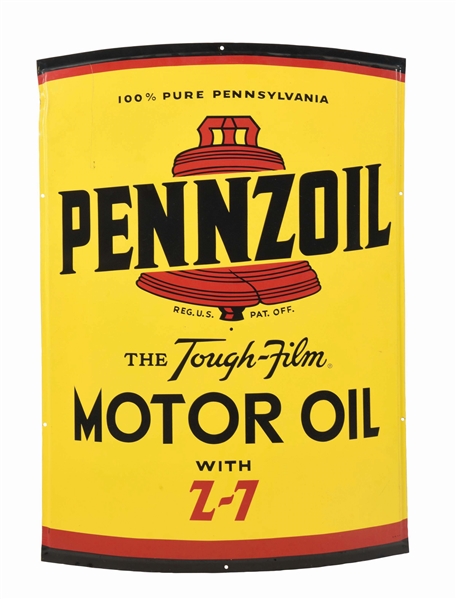 PENNZOIL MOTOR OIL DIECUT SIGN.