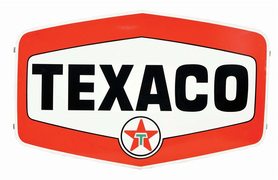 TEXACO GAS STATION PORCELAIN SIGN.