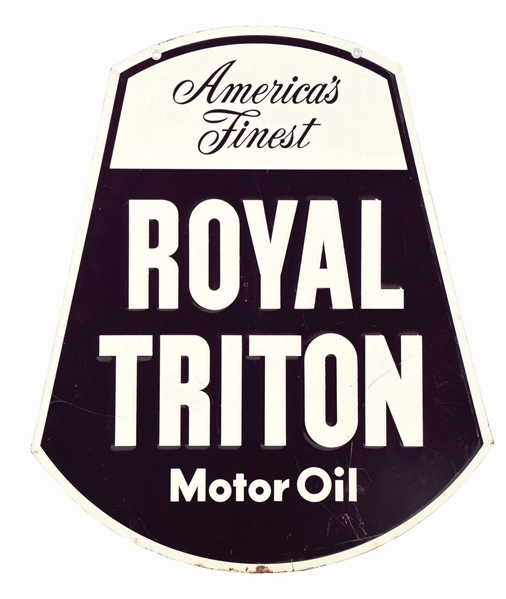ROYAL TRITON MOTOR OIL HANGING SIGN.