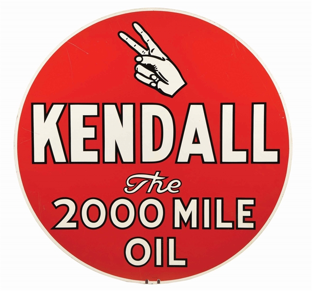 KENDALL THE 2000 MILE OIL SIGN.