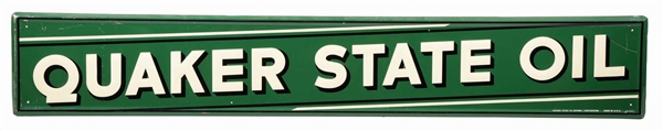 QUAKER STATE OIL STRIP SIGN.