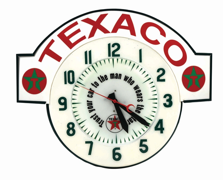 TEXACO LIGHT-UP CLOCK.