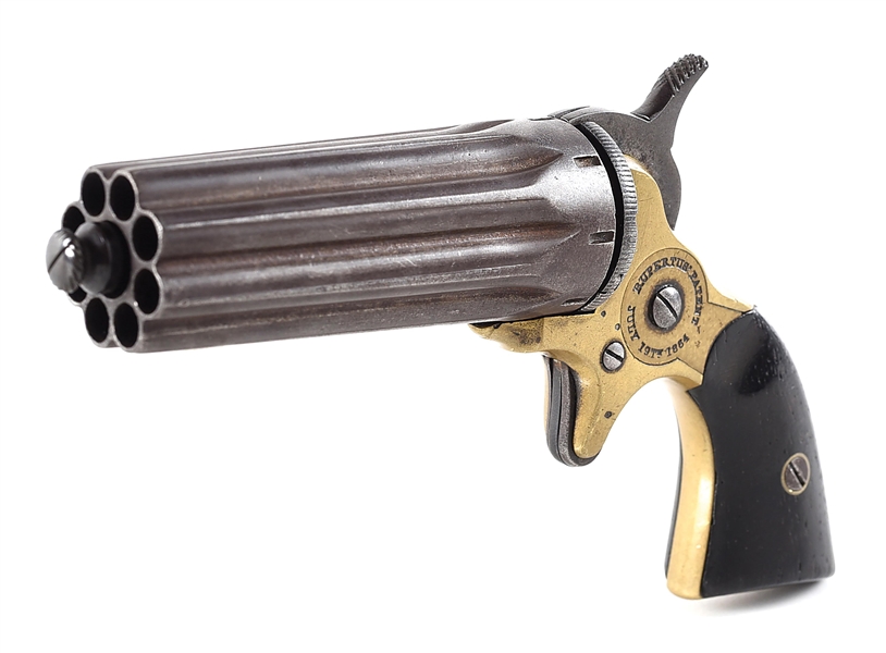 (A) SCARCE RUPERTUS 8 SHOT PEPPERBOX REVOLVER.