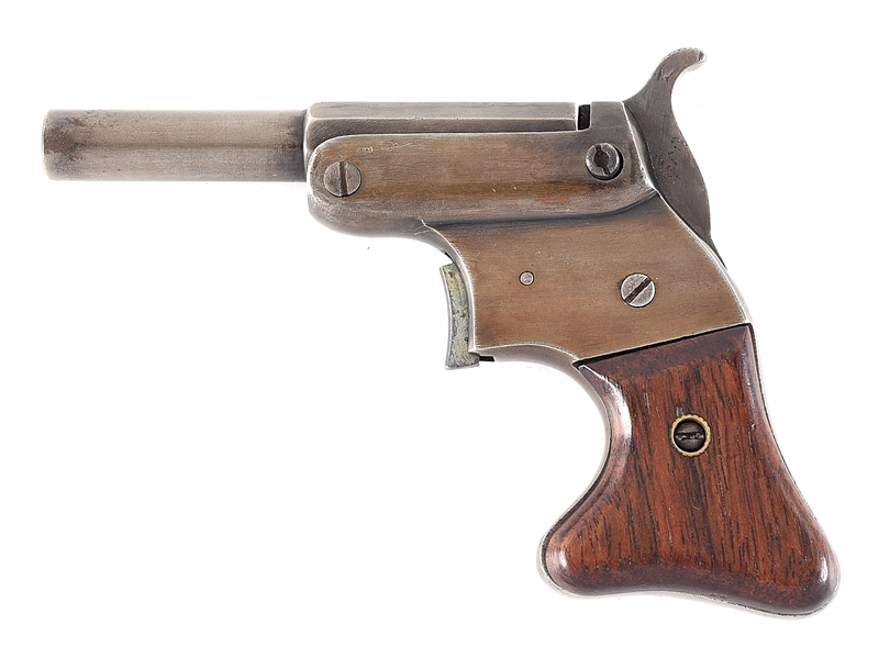 (A) RARE J. STEVENS FISH-TAIL VEST POCKET PISTOL.