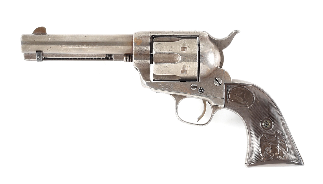 (A) COLT FRONTIER SIX SHOOTER SINGLE ACTION REVOLVER.