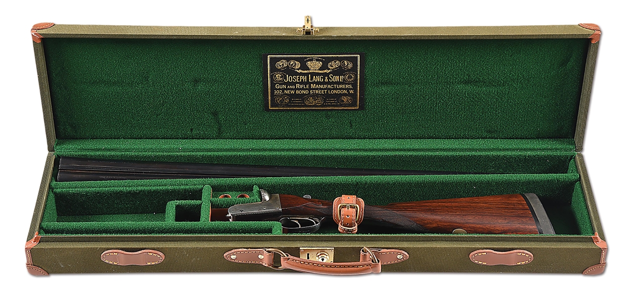 (C) JOSEPH LANG 12 BORE BOXLOCK SIDE BY SIDE SHOTGUN.