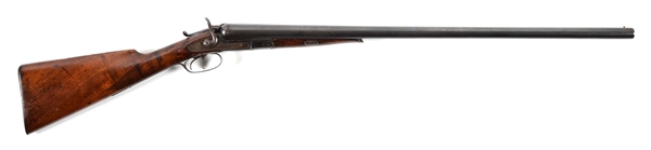 (A) REMINGTON MODEL 1873 10 GAUGE HAMMER LIFTER DOUBLE BARREL SHOTGUN.