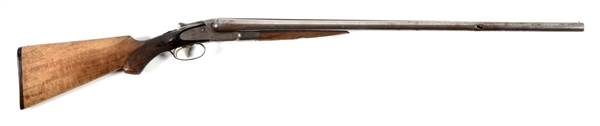 (C) LEFEVER F-GRADE 12 GAUGE SIDE BY SIDE SHOTGUN.