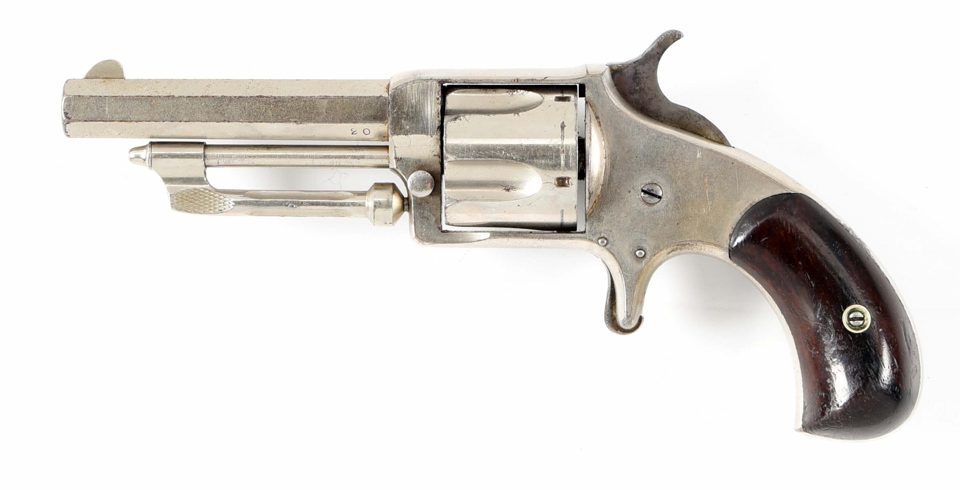 (A) VERY RARE AND EARLY .41 RF WESSON & HARRINGTON NO. 4 SINGLE ACTION REVOLVER, SERIAL NUMBER 20.