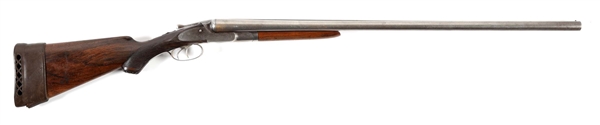 (C) LEFEVER F GRADE 12 BORE SIDE BY SIDE SHOTGUN.