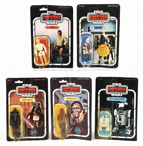 LOT OF 5: SCARCE FOREIGN SPANISH STAR WARS FIGURES