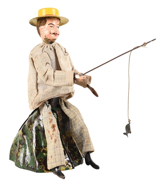 FRENCH MARTIN HAND-PAINTED "THE PERFECT FISHERMAN" TOY