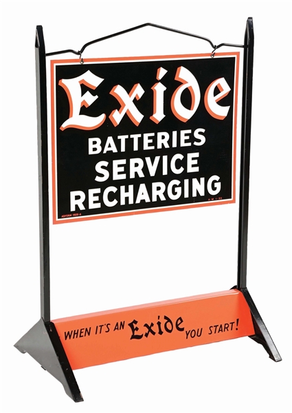 EXIDE BATTERIES SERVICE RECHARGING DISPLAY SIGN.