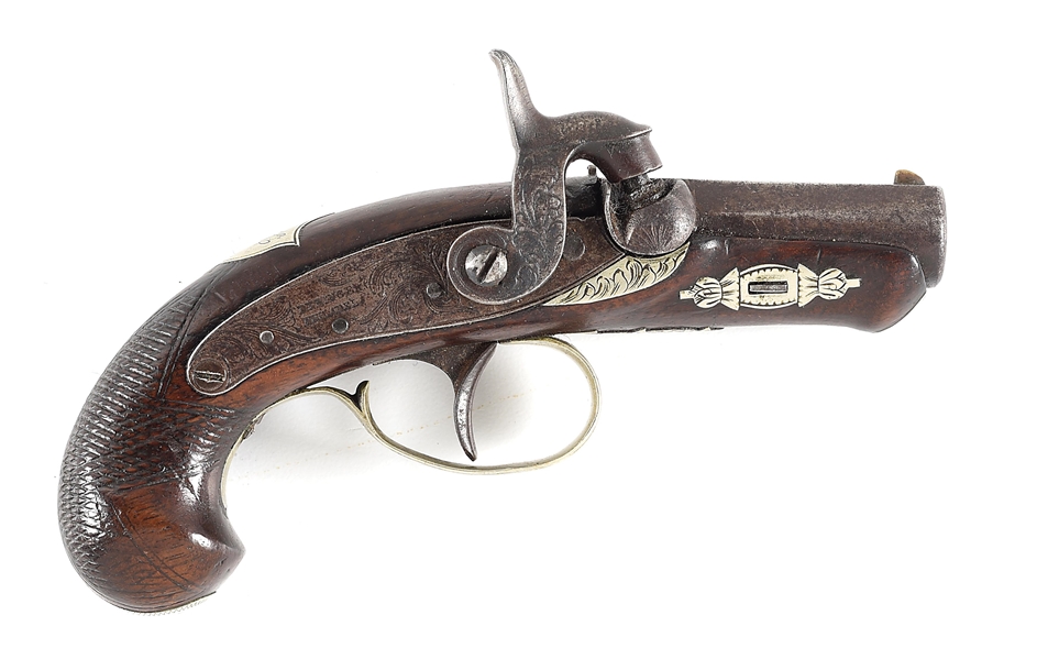 (A) CURRY SAN FRANCISCO AGENT MARKED LINCOLN SIZE HENRY DERINGER POCKET PISTOL. 