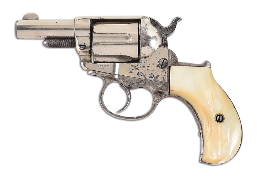 (A) COLT MODEL 1877DA LIGHTNING SHERIFFS MODEL DOUBLE ACTION REVOLVER.