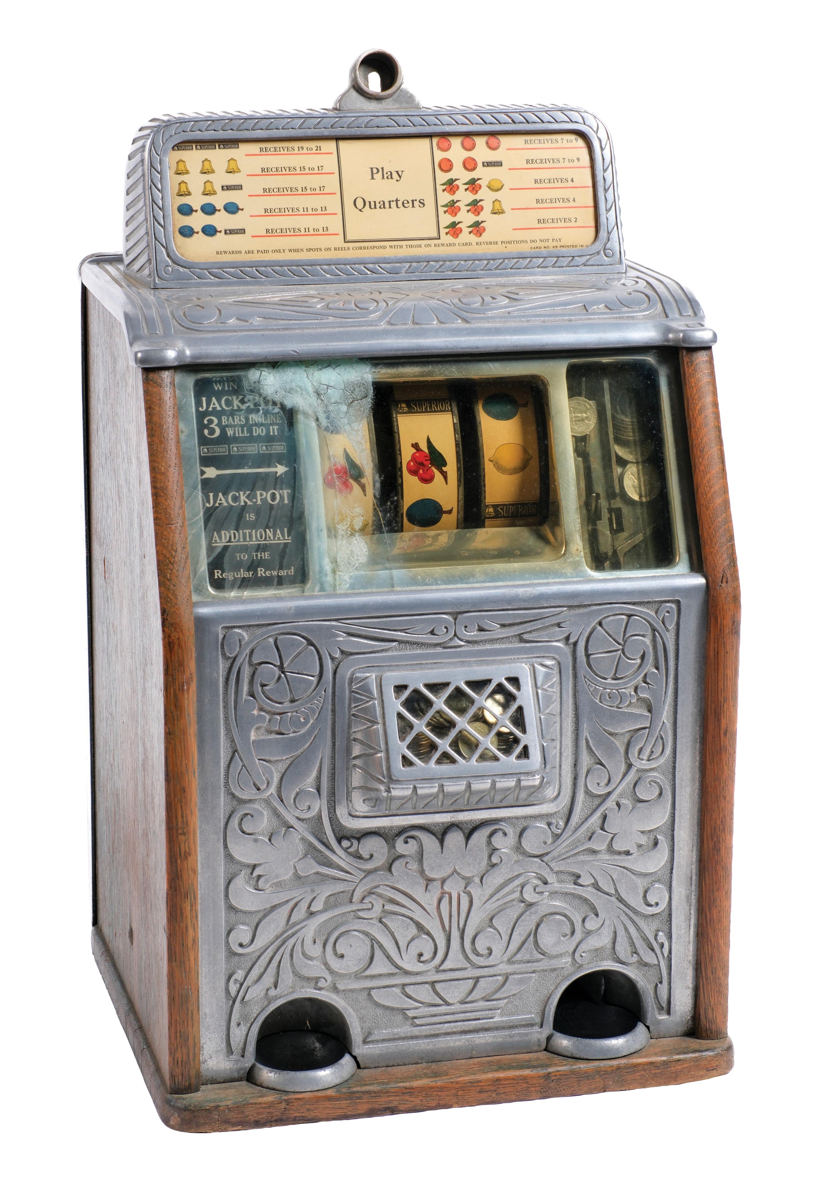 Lot Detail - 25¢ CAILLE SUPERIOR JACKPOT BELL SLOT MACHINE