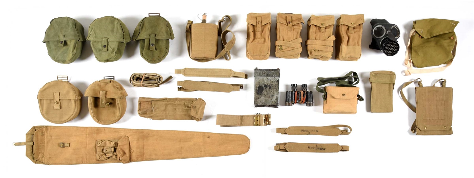 LARGE LOT OF BRITISH WWII FIELD GEAR AND EQUIPMENT.