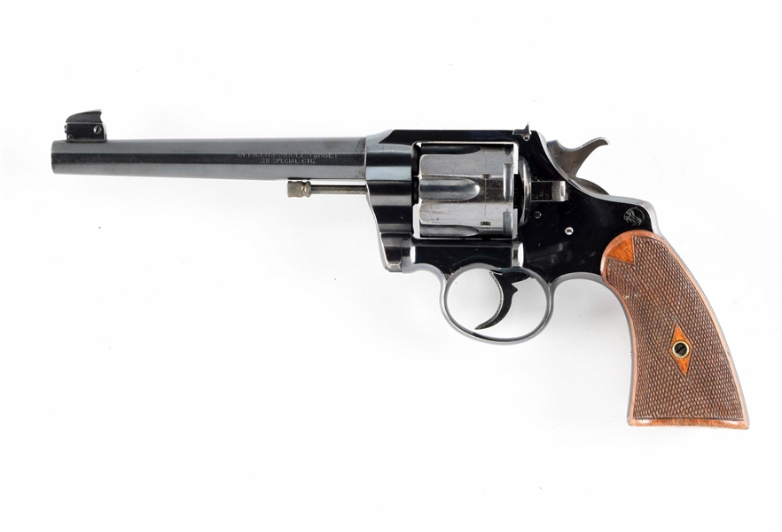 (C) VERY FINE NEW OFFICERS MODEL TARGET DOUBLE ACTION REVOLVER.