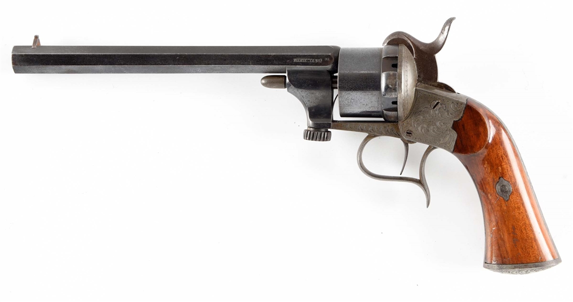 (A) FINE MARIETTE PATENT PINFIRE REVOLVER.