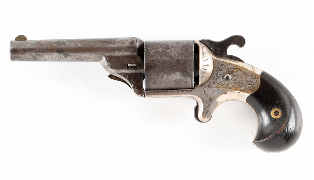 (A) MOORES PATENT FRONT LOADING REVOLVER.