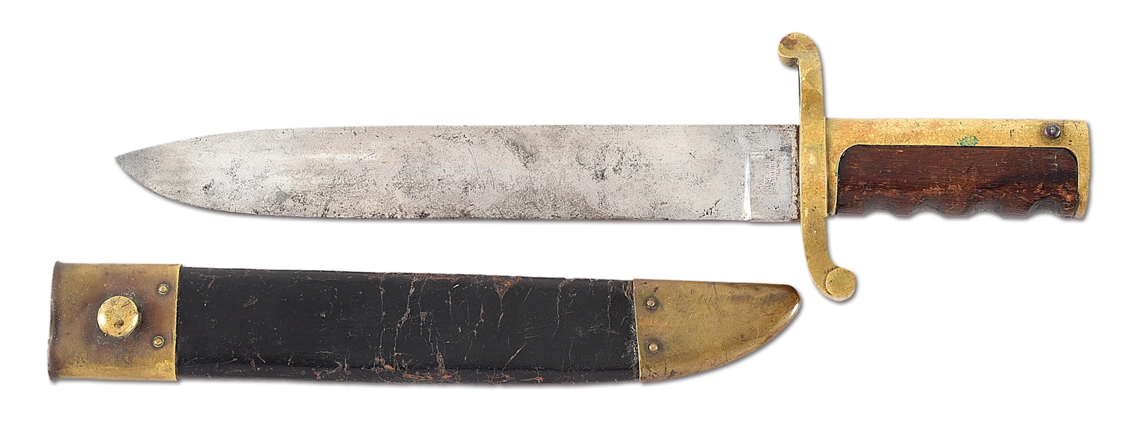 US CIVIL WAR NAVY DAHLGREN BOWIE BAYONET WITH SCABBARD.