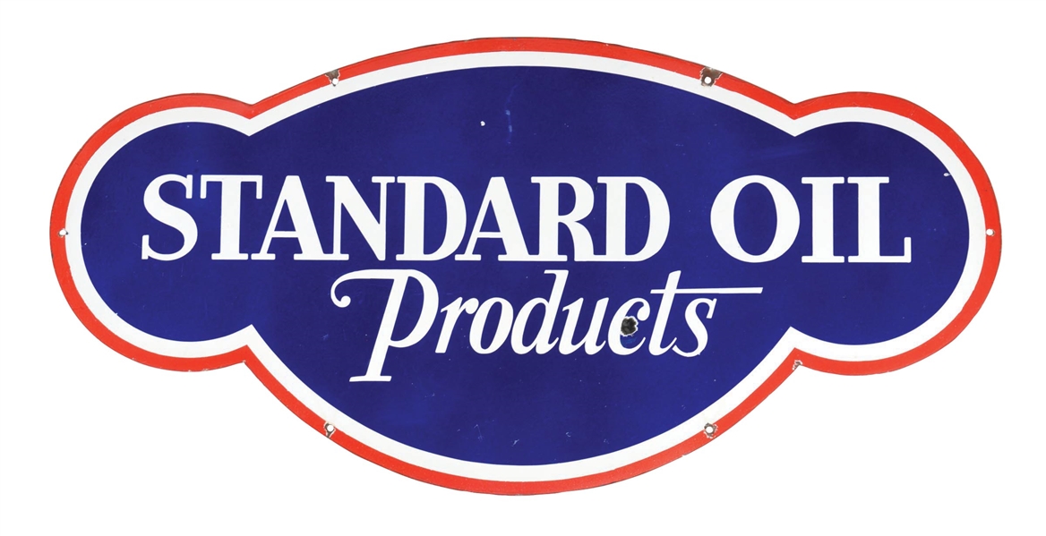 STANDARD OIL PRODUCTS PORCELAIN CLOUD SIGN.