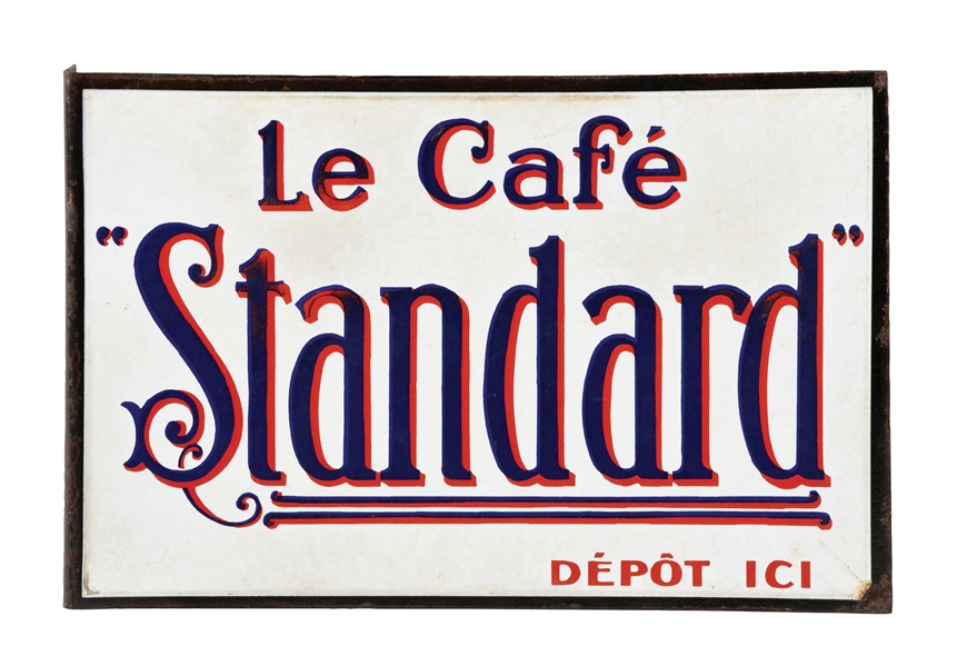 LE CAFE STANDARD PORCELAIN FLANGE SIGN