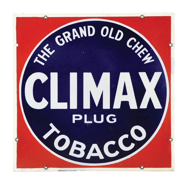 CLIMAX TOBACCO PORCELAIN SIGN